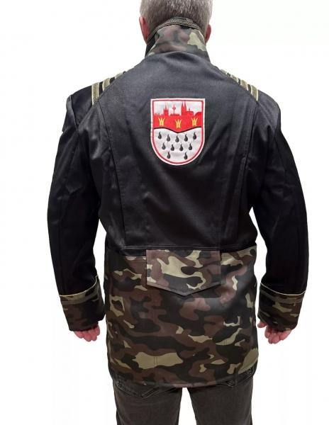 Karnevalskostüm Herren Militär ARMY Camouflage Hochwertige Jacke Fasching Patch
